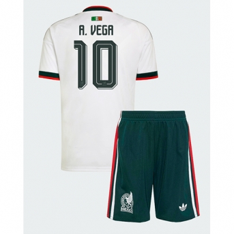 Billige Fotballdrakt Mexico Alexis Vega #10 Replika Bortedraktsett Barn VM 2026 Kortermet (med bukser)